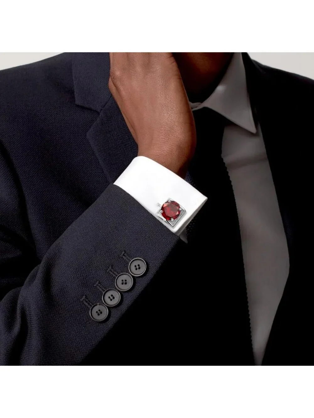 Colorful Gemstone Cuff Links for Men - Stylish Birthstone Accessories for Gifts